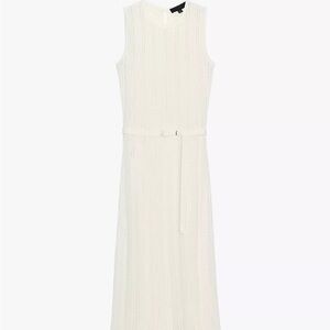 Zara White Textured Maxi Dress